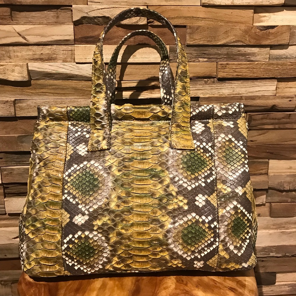 Genuine Python Leather Bag - Picture 3 of 12